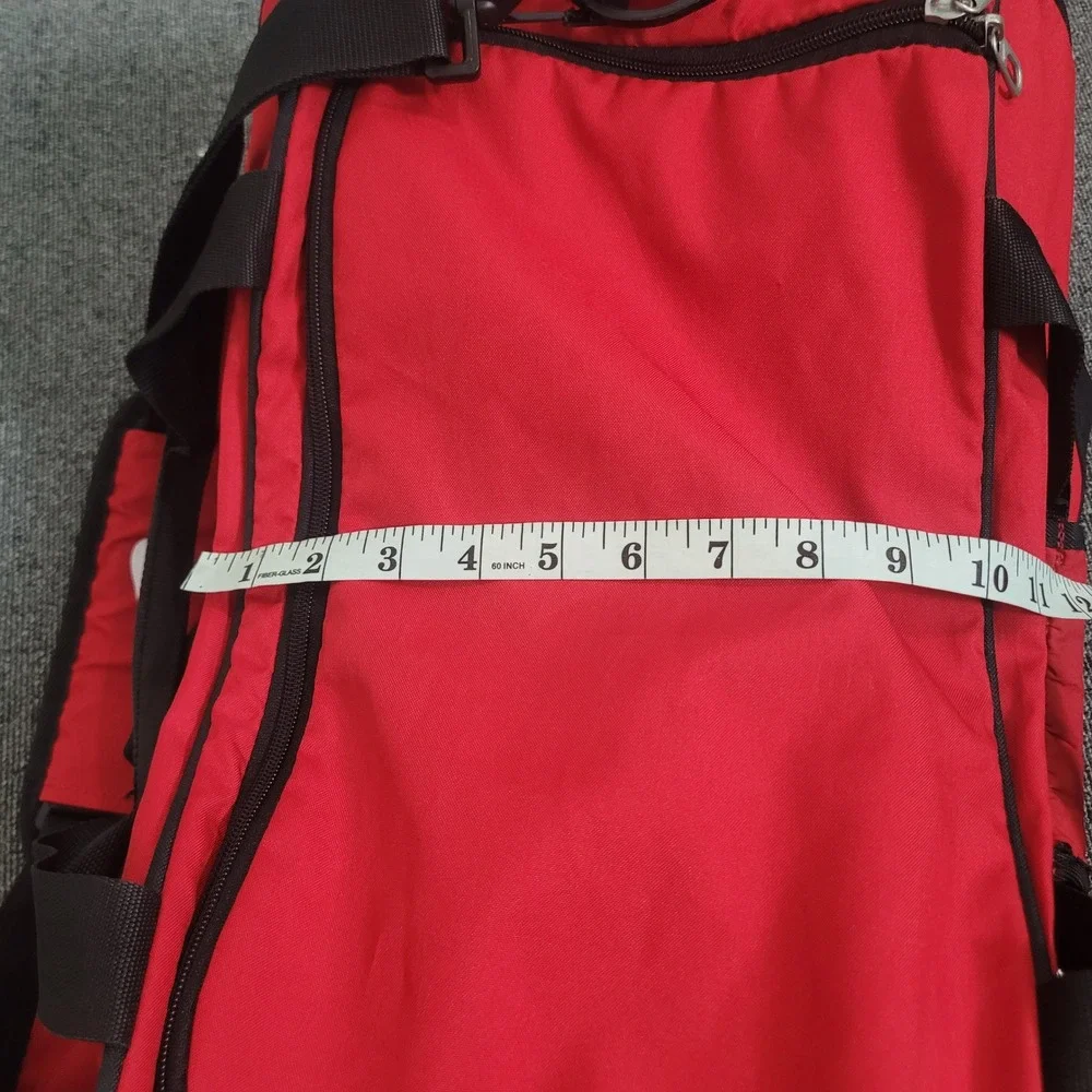 Nike Duffel Bag Unisex Red Black Swoosh Athletic Gym Travel Bag Fitness Helath